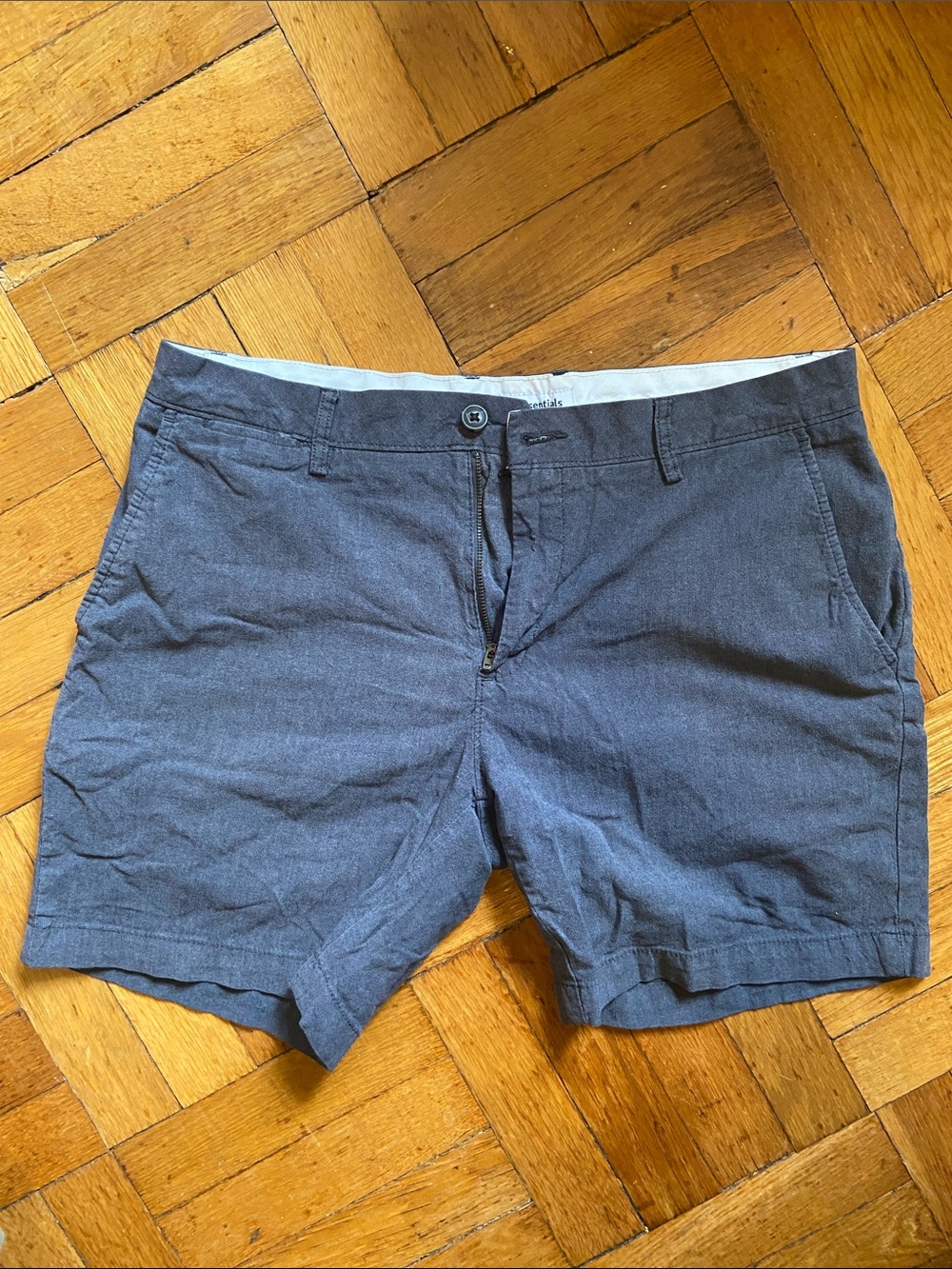 Men's Flat Front Shorts - Slate Blue Grey